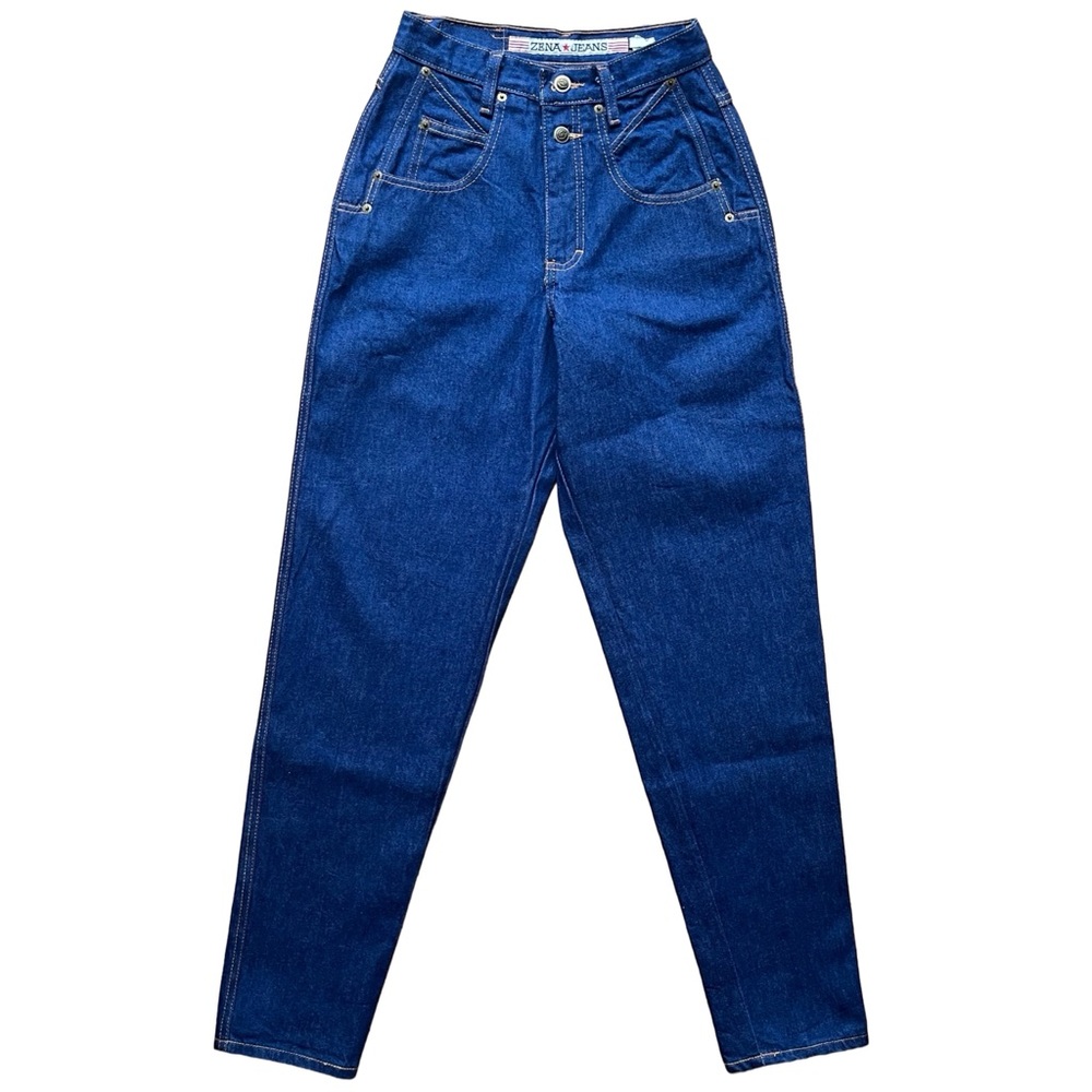 Vintage Zena Jeans High Rise 90s Straight Leg Blue Denim 100% Cotton 27” W